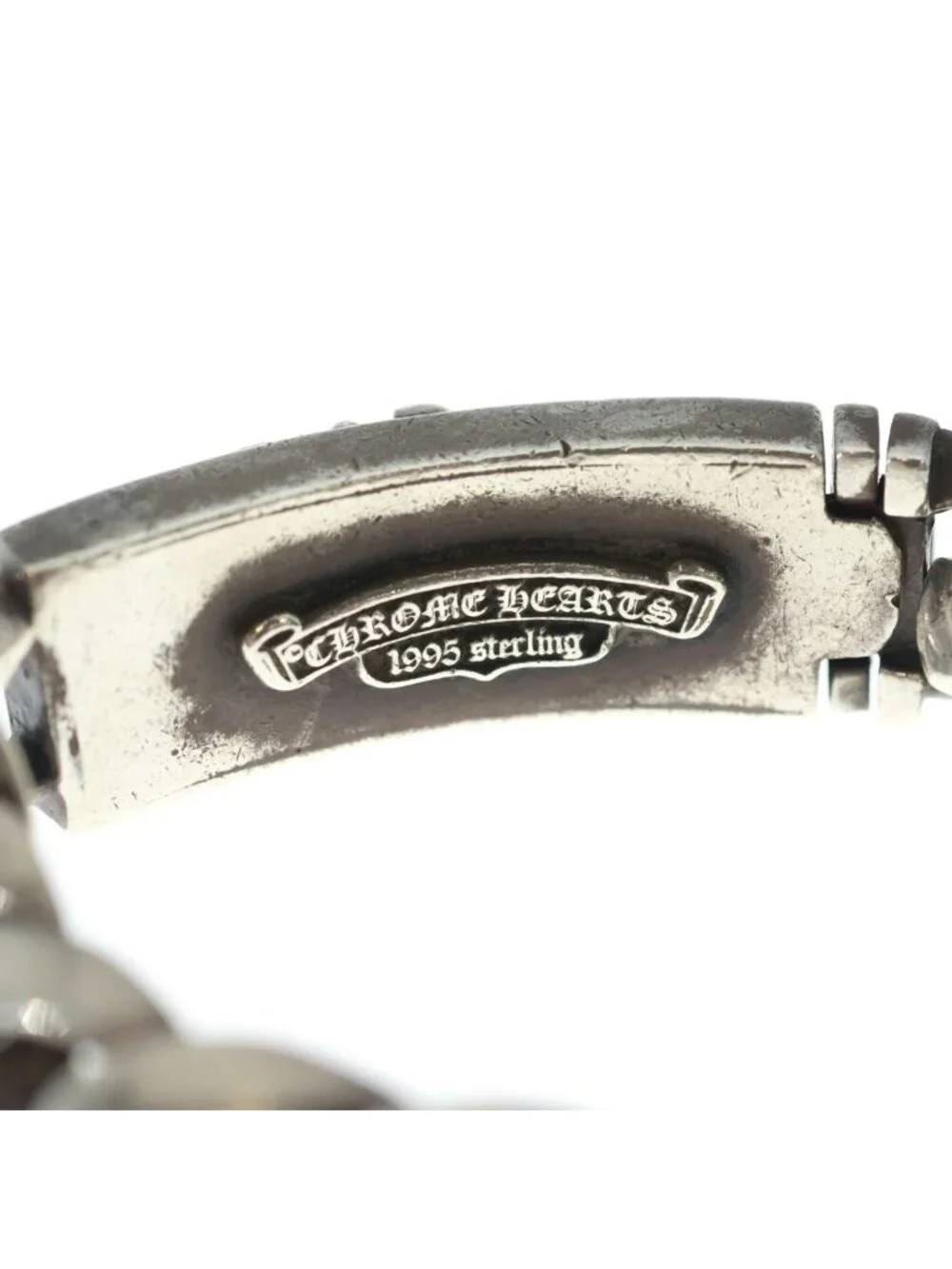 Chrome Hearts Vintage ID Dagger ID Classic Link Bracelet Silver